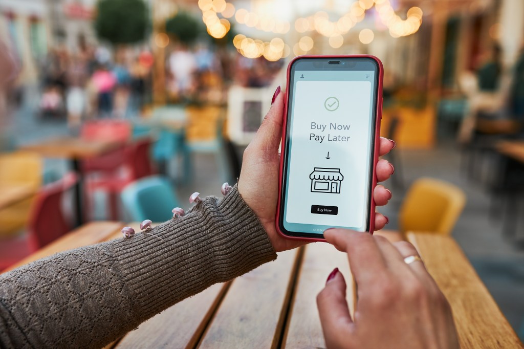 BNPL buys now the online purchasing service on your smartphone.